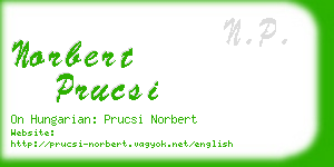 norbert prucsi business card